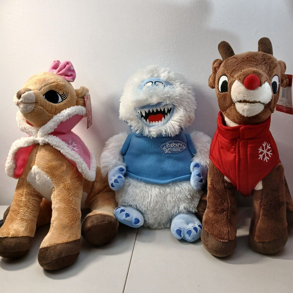 Dan Dee Rudolph, Clarice & Bumble Christmas Stuffed Plush Animal Toy Lot of 3